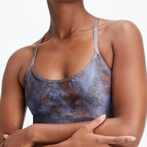 Fabletics Size Small Emersyn Reversible Bralette Browns and Blues Strappy‎ Back